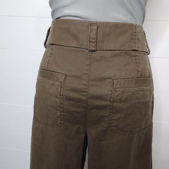 LOFT Khaki Wide Leg Cropped Pants Size 4 - Picture 5 of 13
